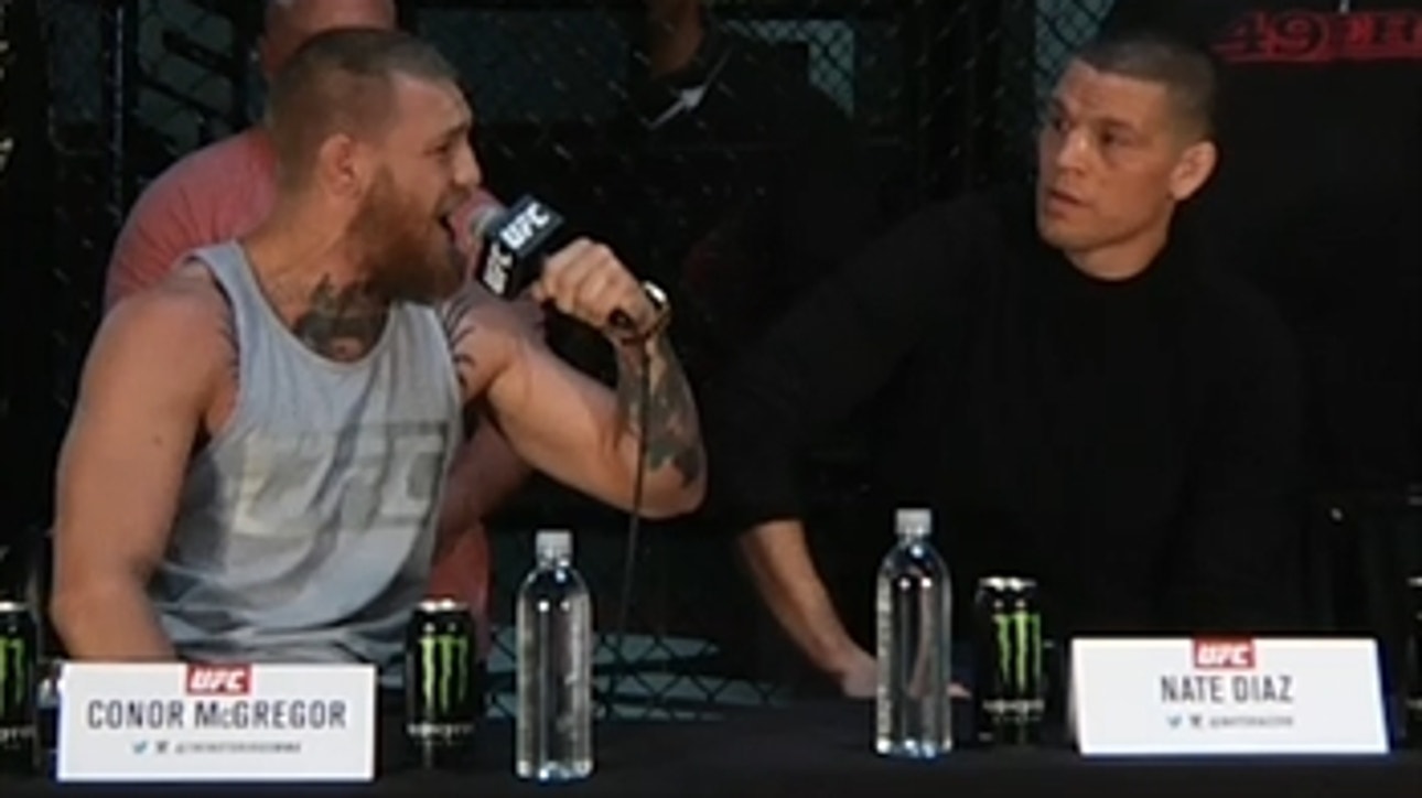 Conor McGregor and Nate Diaz talked a lot of s*** today