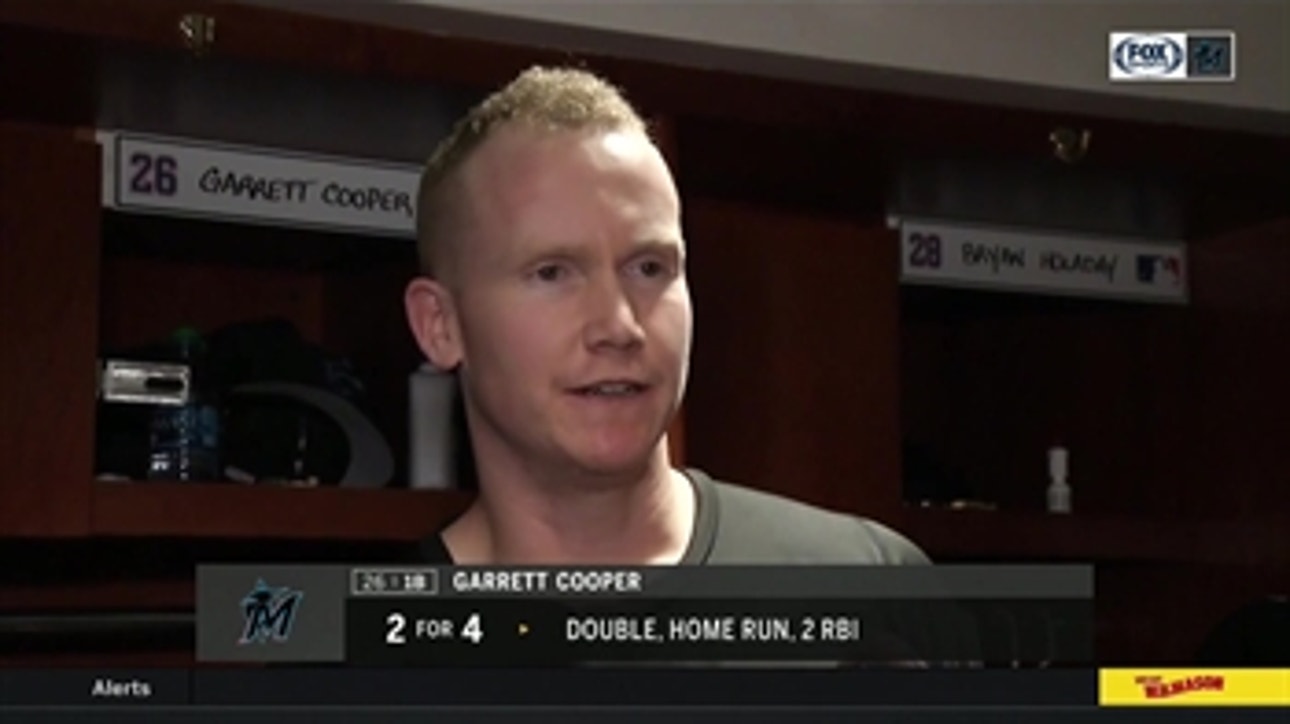 Garrett Cooper discusses his offense after Marlins' loss to Rockies
