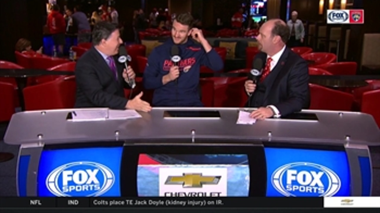 Jonathan Huberdeau breaks down assisting on game-winning goal