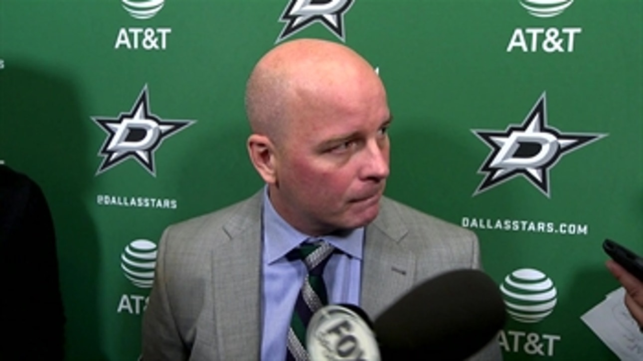 Jim Montgomery on the Stars 4-3 loss in Detroit
