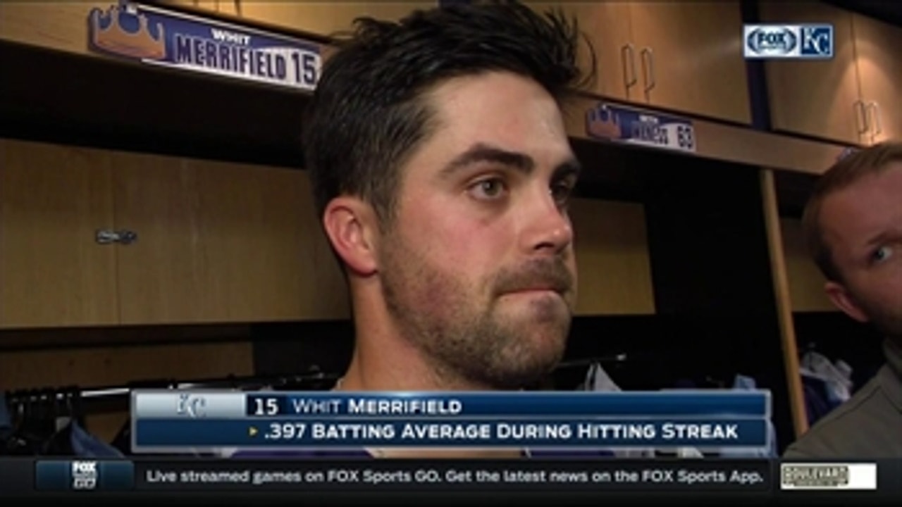 Whit Merrifield says extending his hitting streak is 'always a bonus'