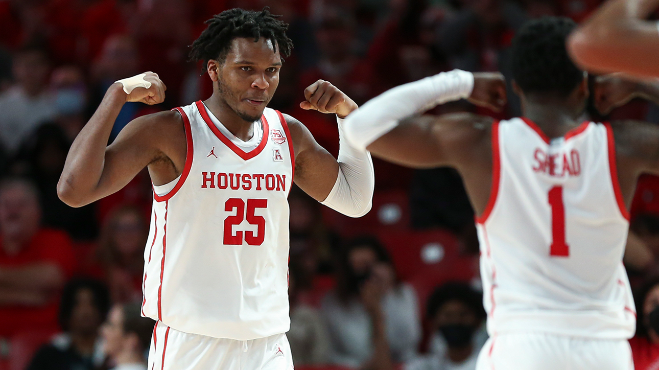 Josh Carlton scores 22 points and grabs 12 rebounds in Houston's 76-66 victory over Wichita State