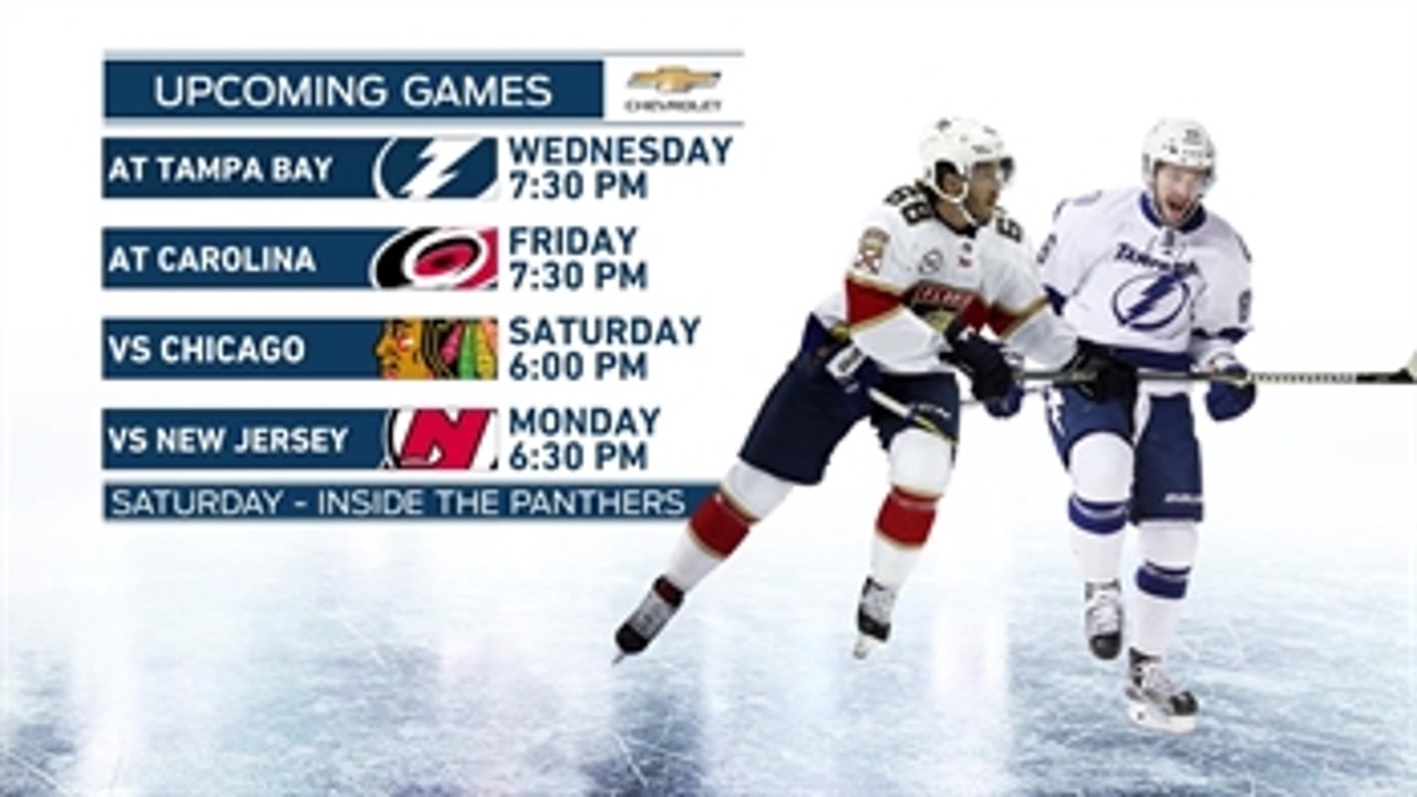 Panthers continue road trip against Lightning