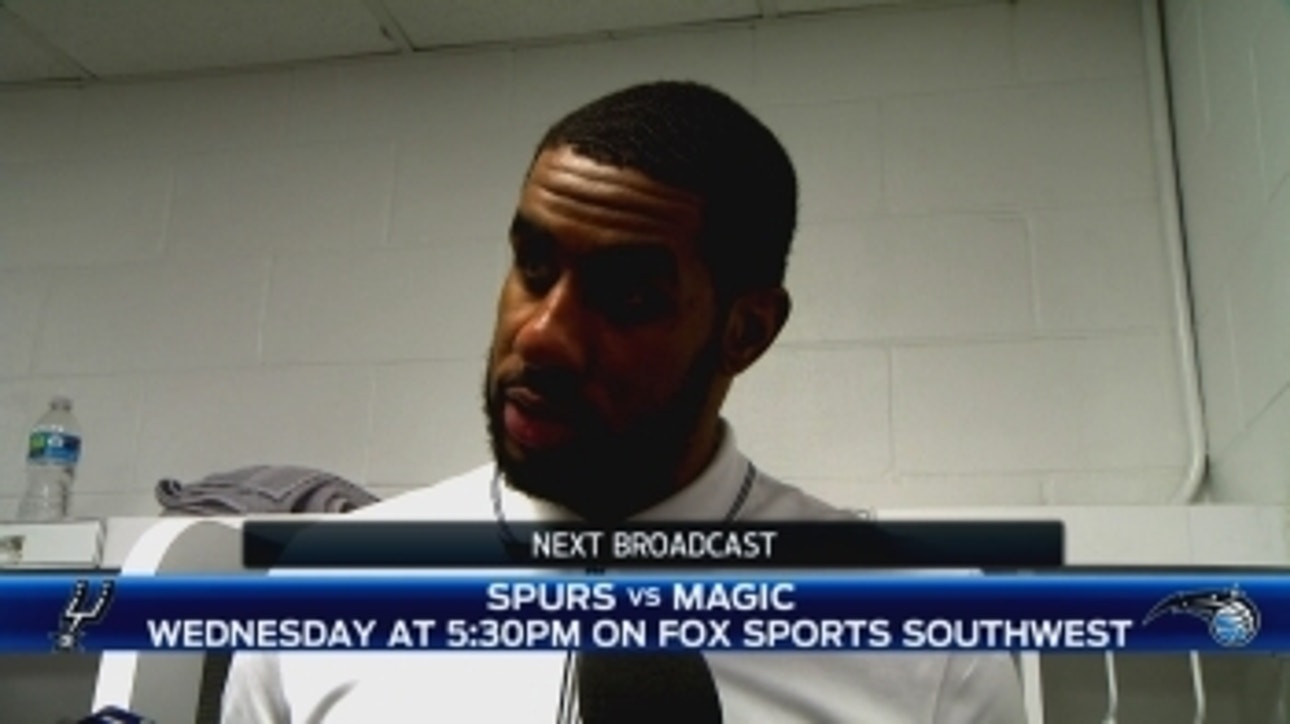 Aldridge on playing well in 119-101 rout over Heat