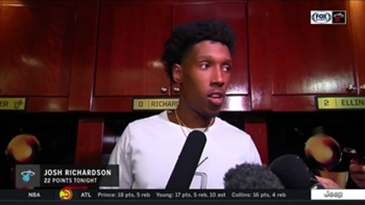Josh Richardson breaks down the Heat loss to the Hawks and the last possession of the game.