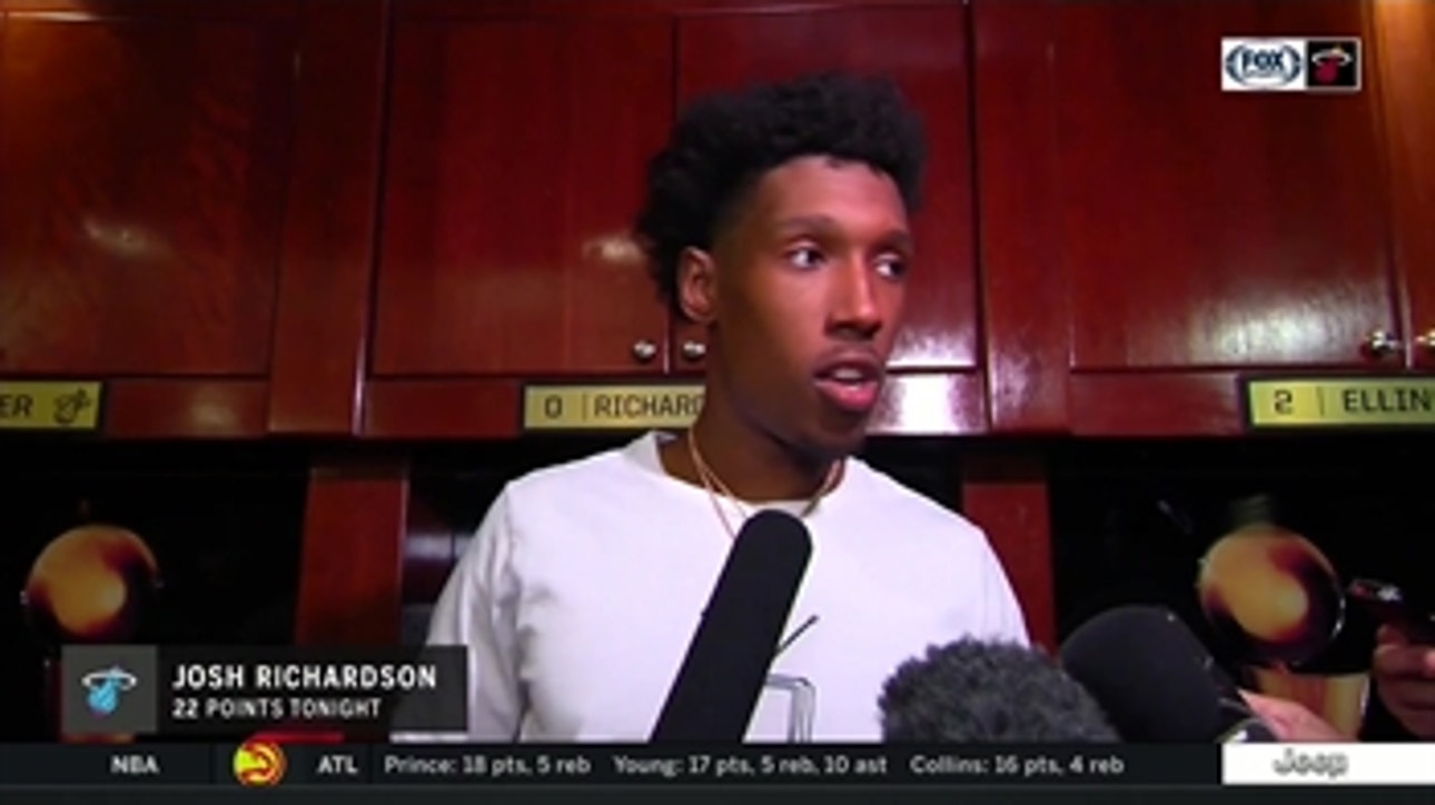 Josh Richardson breaks down the Heat loss to the Hawks and the last possession of the game.