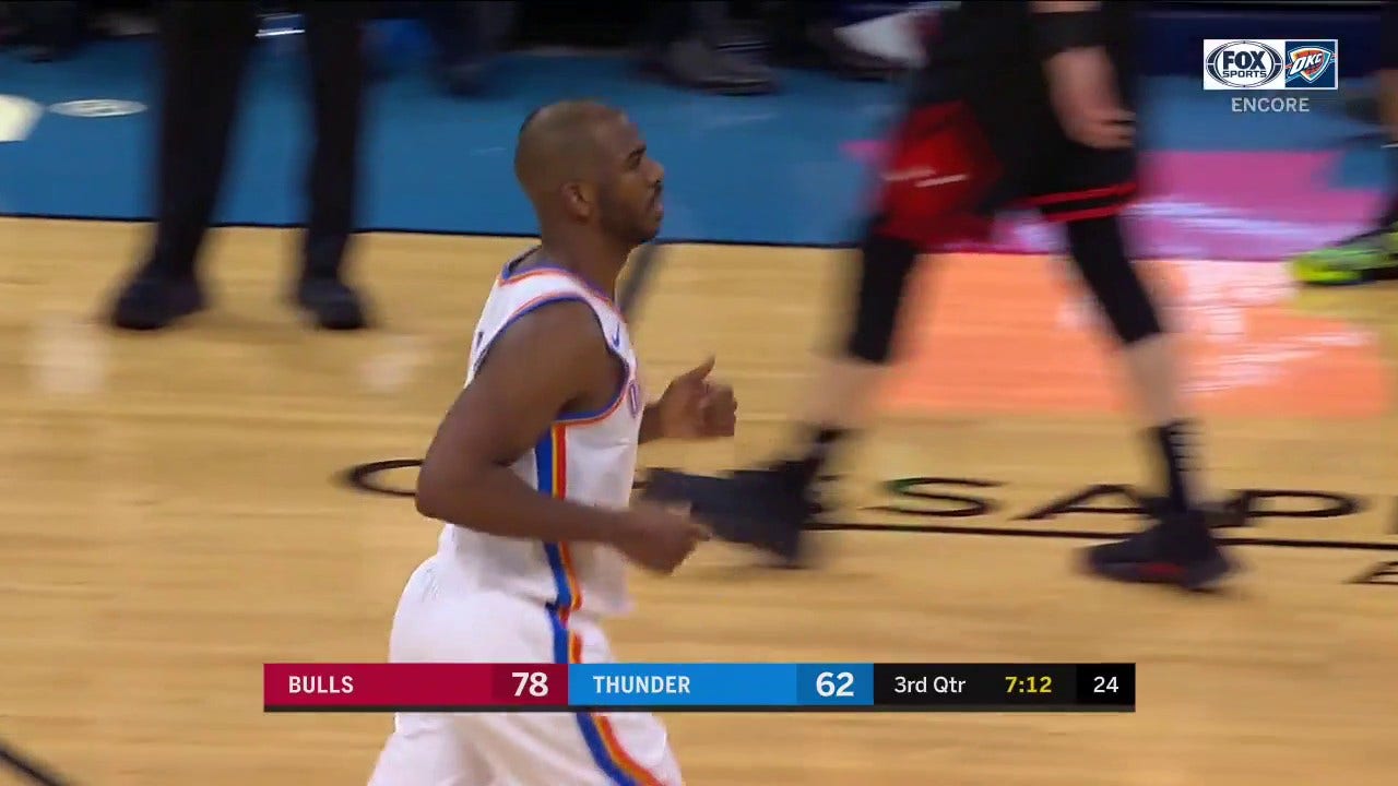WATCH: Chris Paul Out on the Fast-Break for the Layup ' Thunder ENCORE