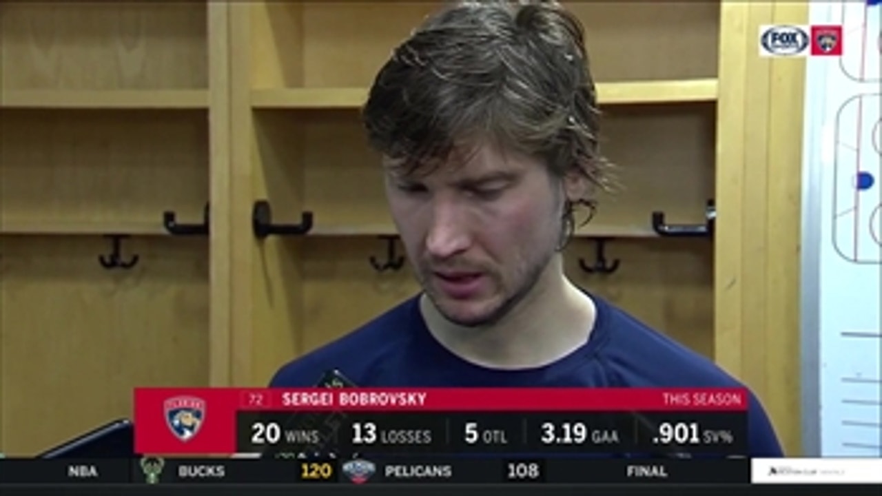 Sergei Bobrovsky discusses OT loss to his former team after 44-save outing