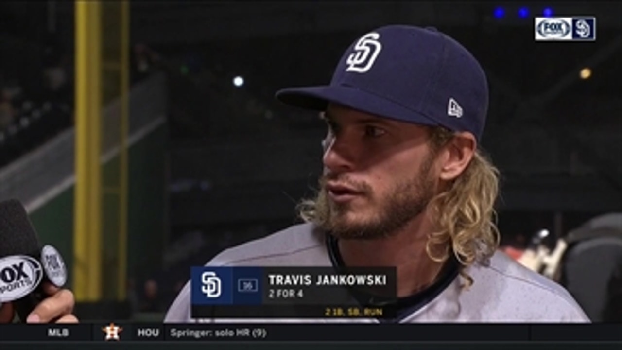 Travis Jankowski discusses his comfort in the leadoff spot following the victory