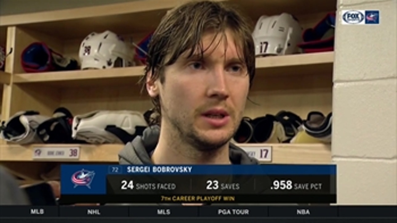 Sergei Bobrovsky on prep for Game 3: 'Reset, refocus, and get ready for work'