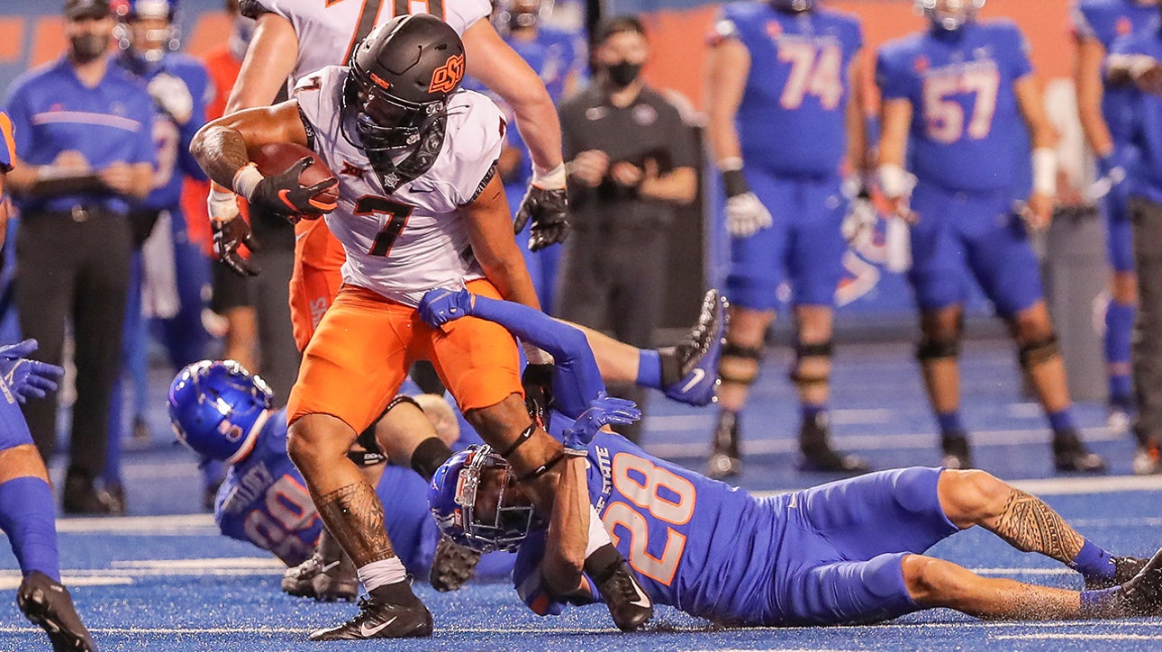 Jaylen Warren's 218 rushing yards lead Oklahoma State to 21-20 win over Boise State