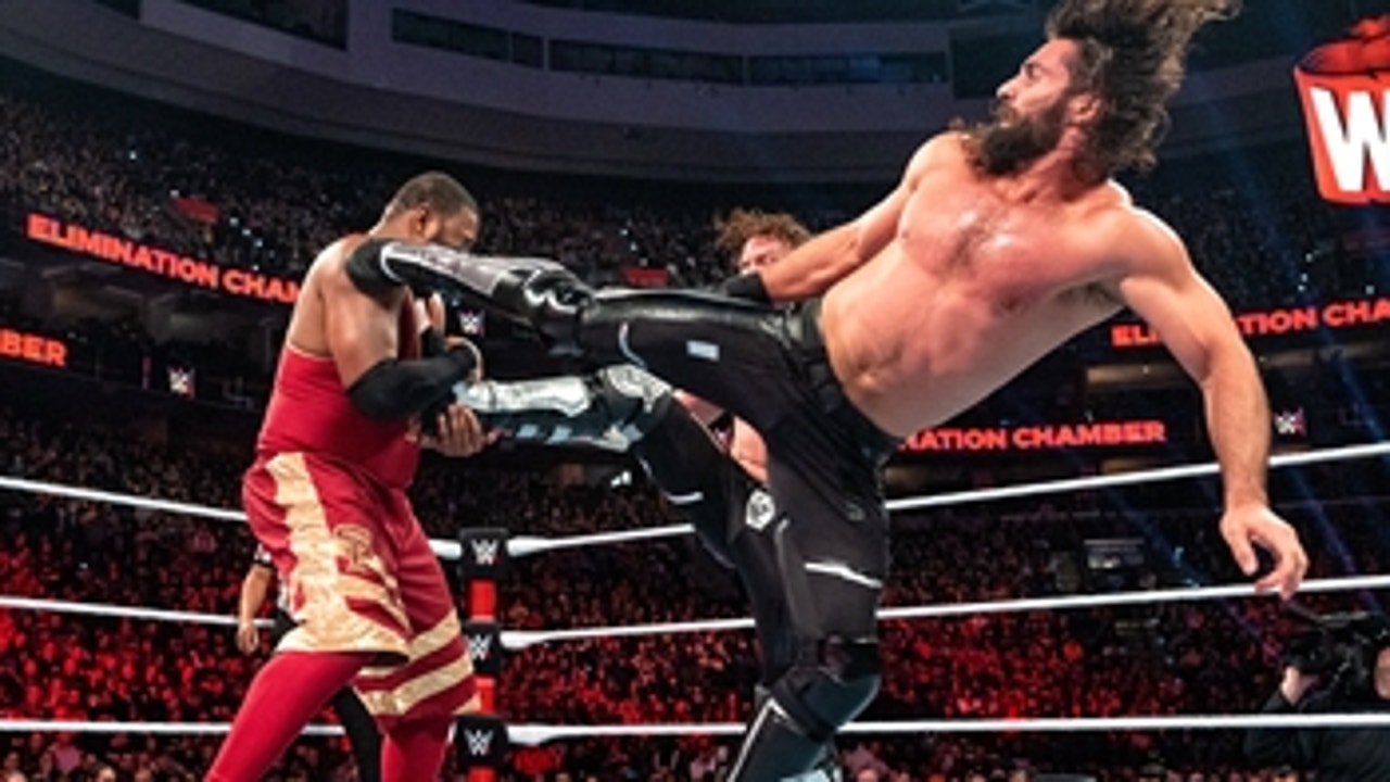 Street Profits vs. Seth Rollins & Murphy – Raw Tag Team Title Match: WWE Elimination Chamber 2020 (Full Match)