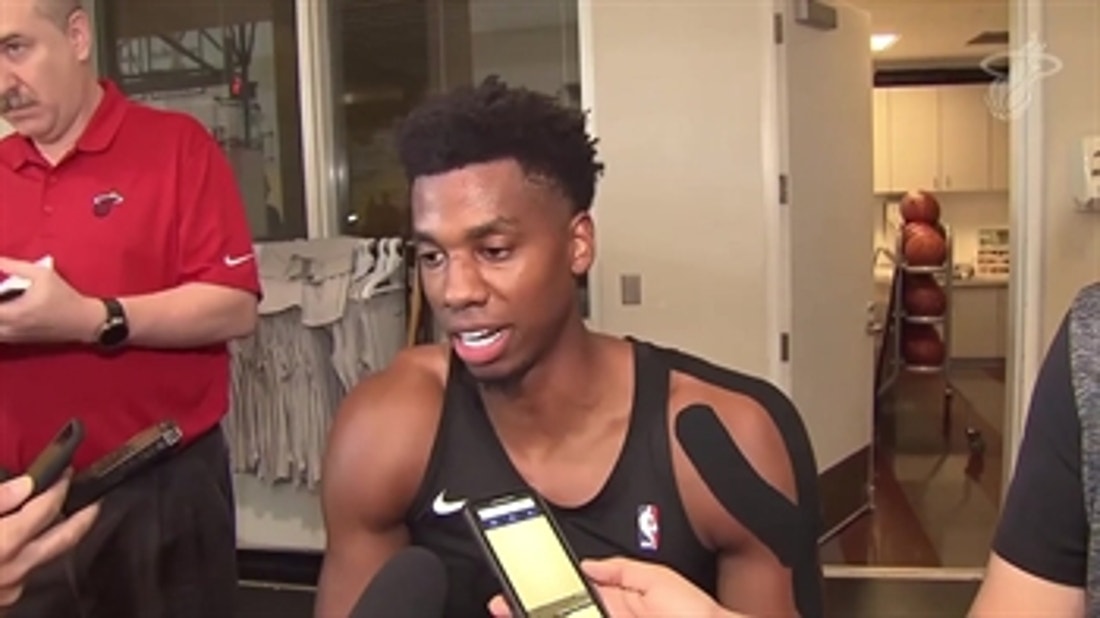 Hassan Whiteside provides an update on his tweaked groin