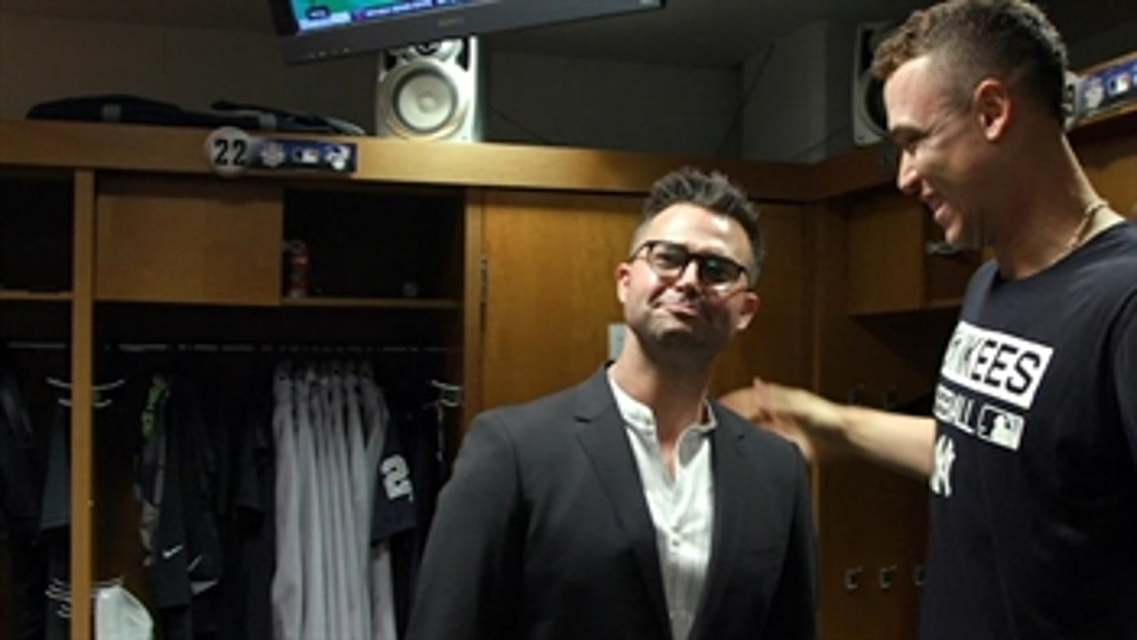 Nick Swisher visits the Yankees and Astros ahead of the ALCS