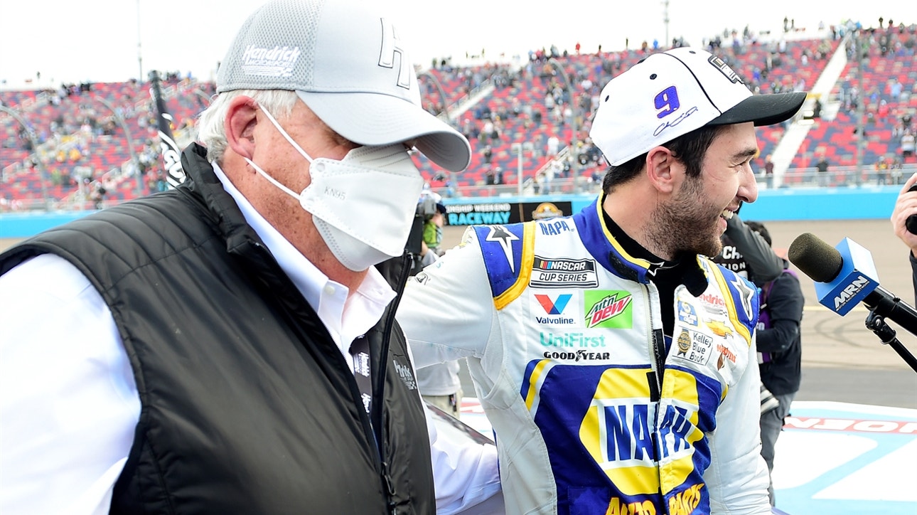 Chase Elliott gives his post-race interview from Phoenix Raceway