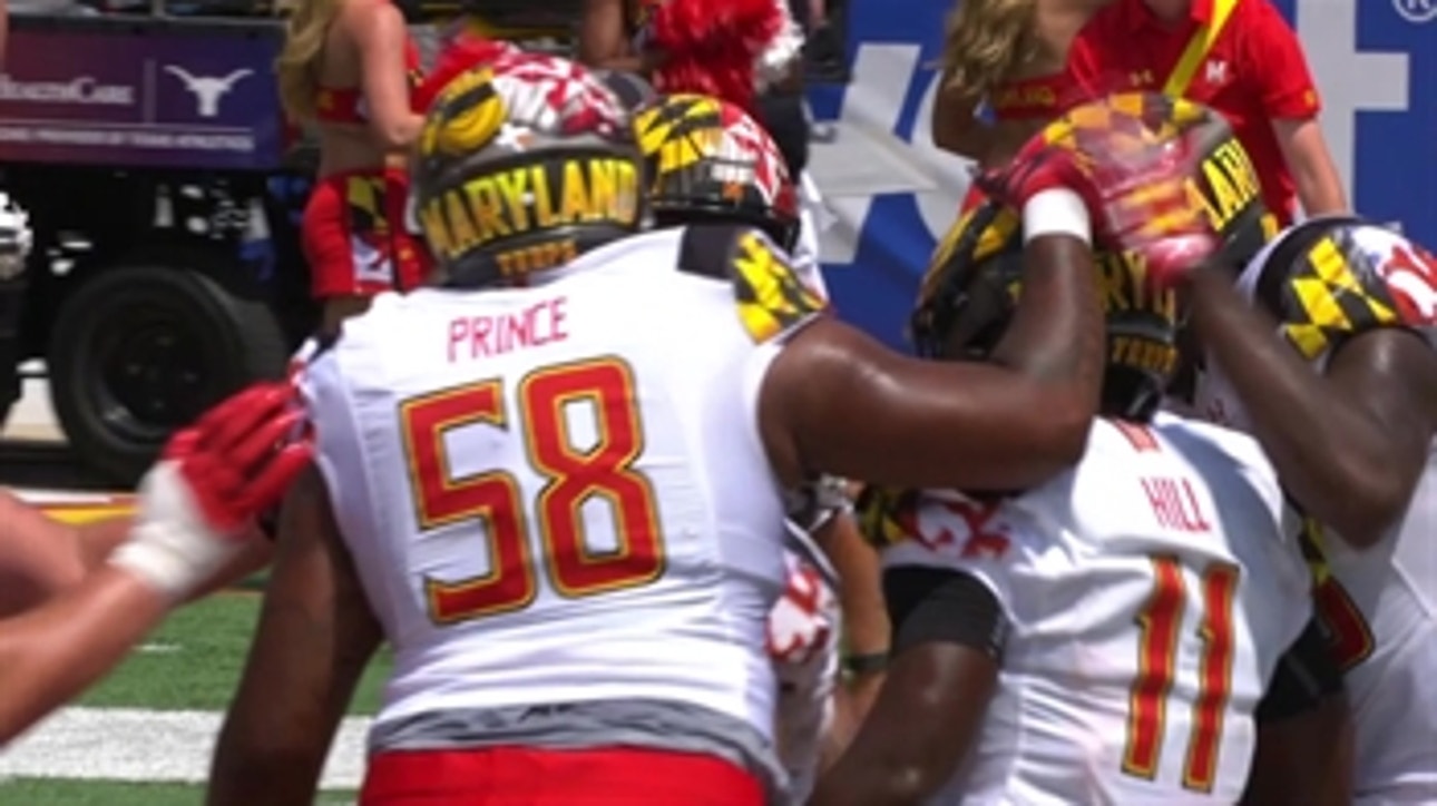 Maryland extends its lead over No. 23 Texas to 10 points on a 3-yard TD from Kasim Hill