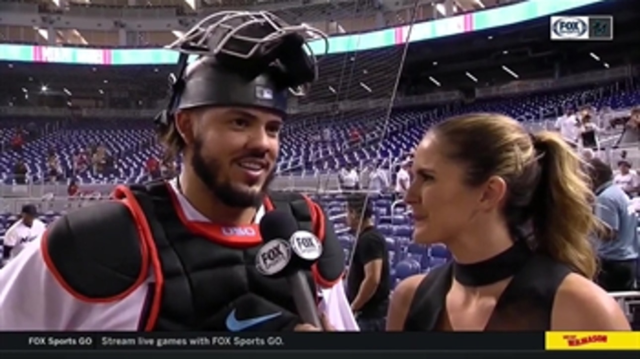 Jorge Alfaro describes his excitement after hitting 3-run home run