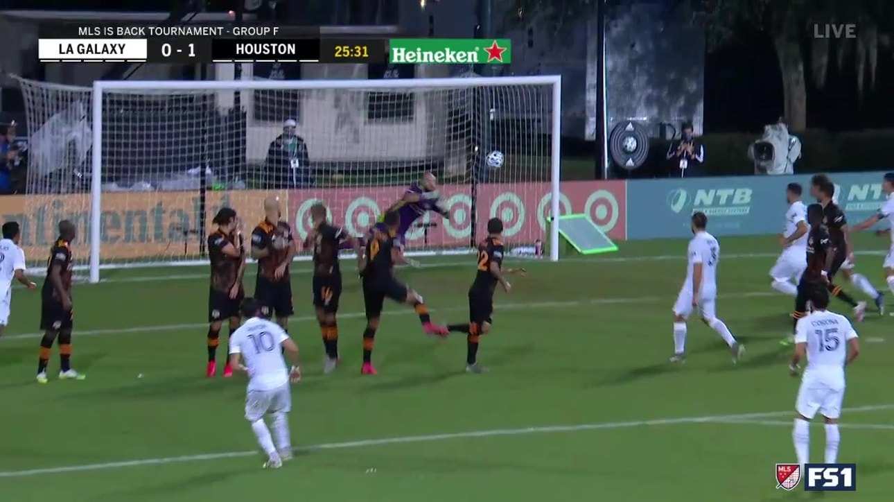 Diving stop by Marko Maric helps Houston maintain 1-nil lead over LA Galaxy