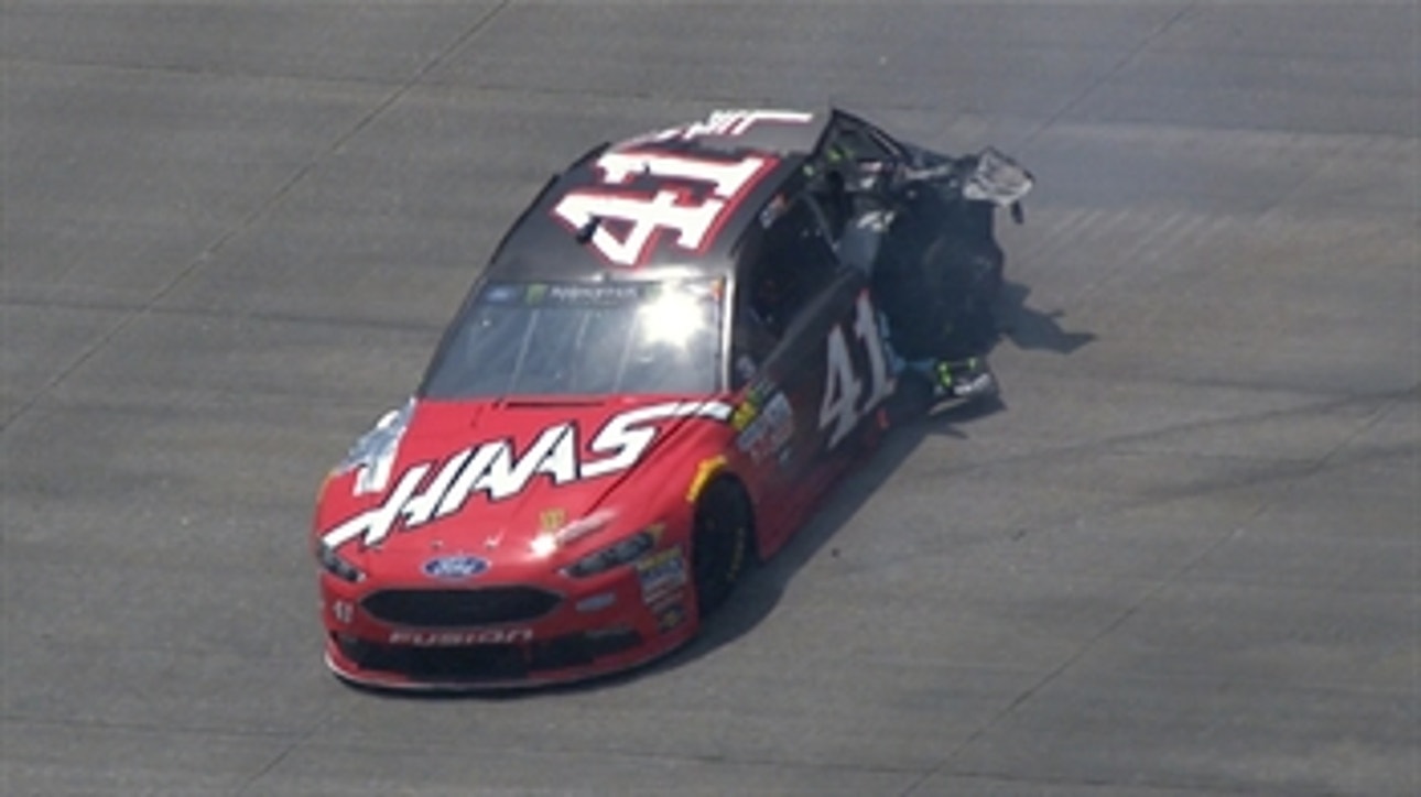 Kurt Busch's Tire Explodes | 2017 DOVER | FOX NASCAR