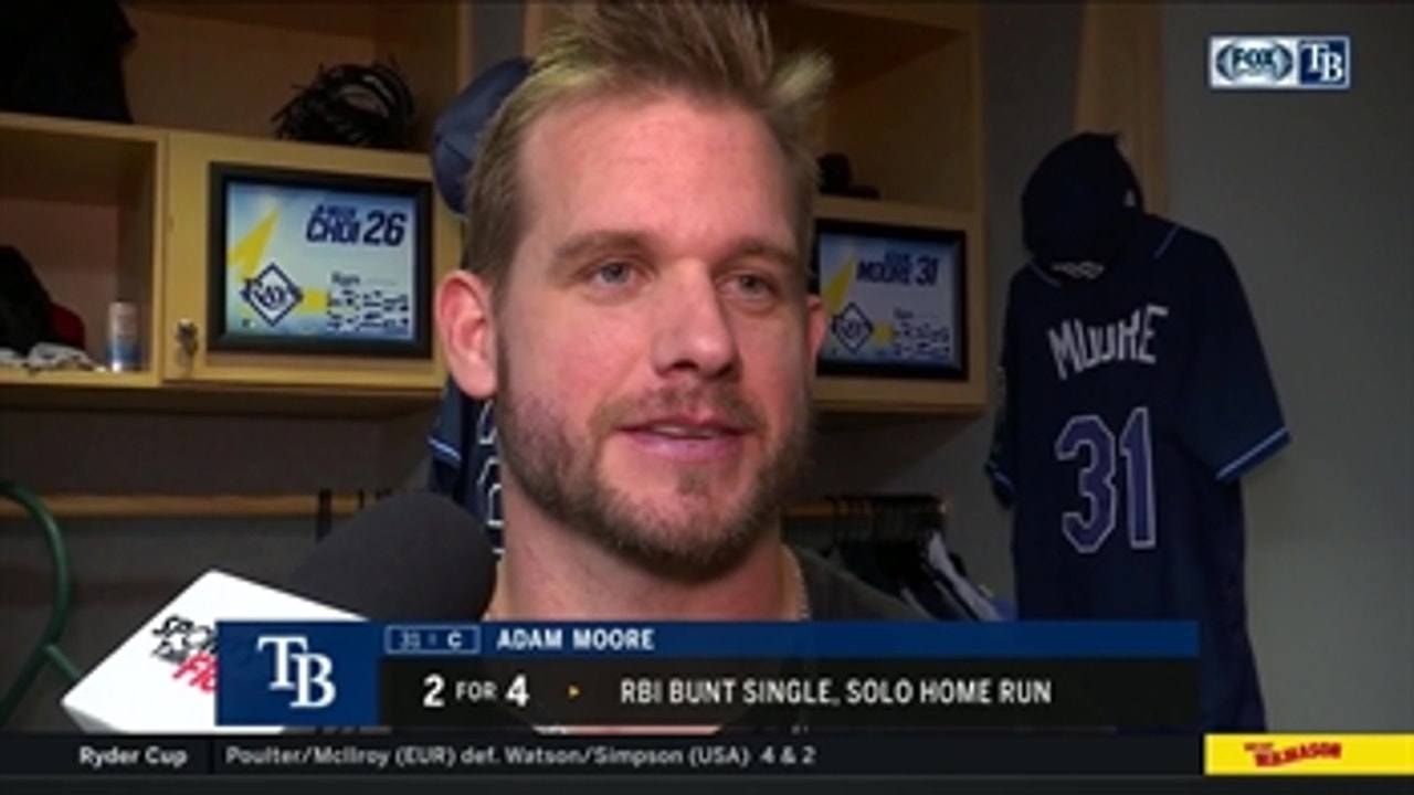 Adam Moore on homer: 'It felt good tonight to produce and help the team'