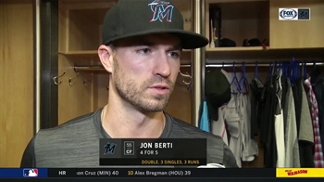Jon Berti details his 4-5 night at the plate, Marlins' 8-4 win over Mets