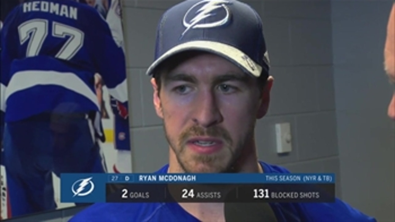 Ryan McDonagh on his debut with the Lightning