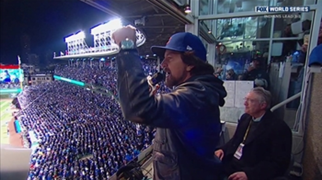 Eddie Vedder sings 'Take Me Out to the Ballgame' at Cubs' World Series