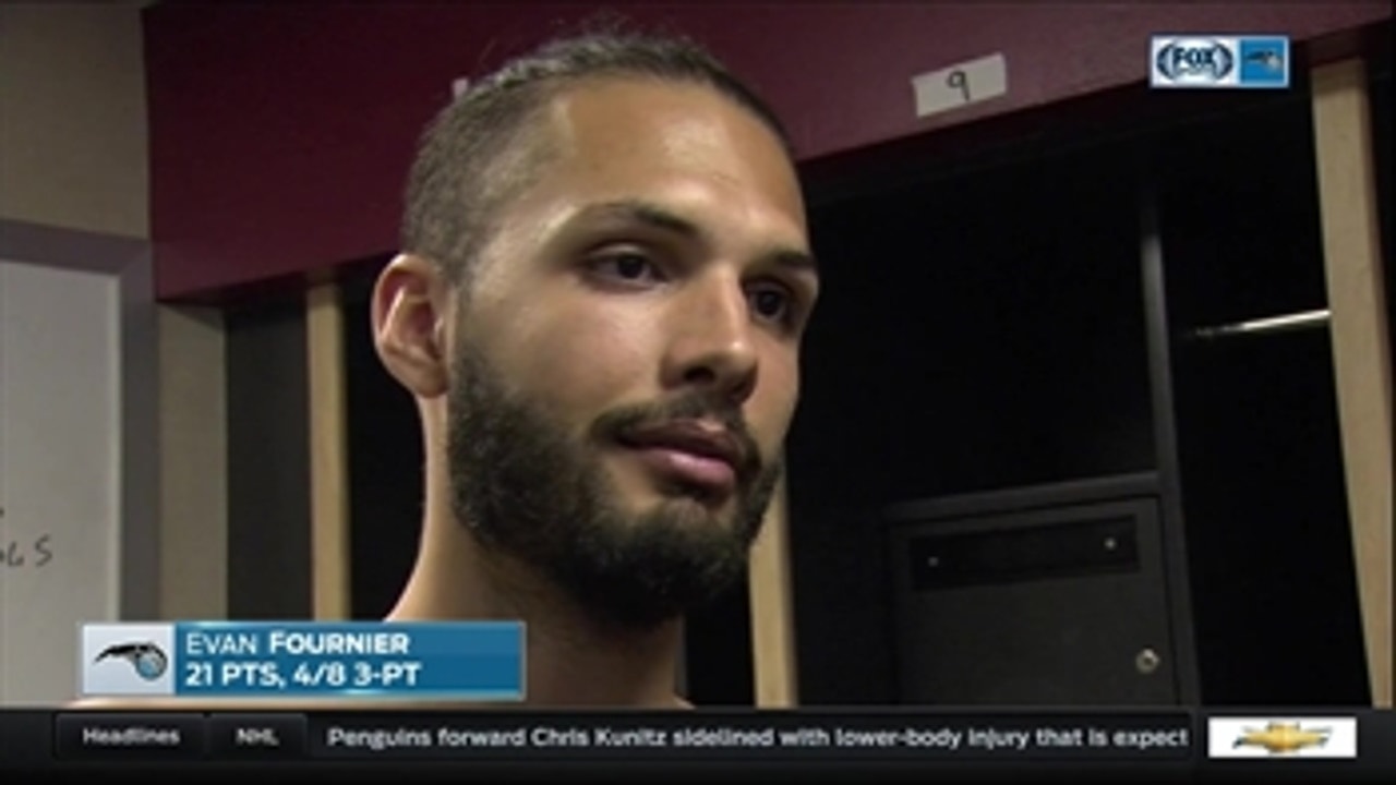 Magic's Evan Fournier finished with a team high 21 points against the Cavs