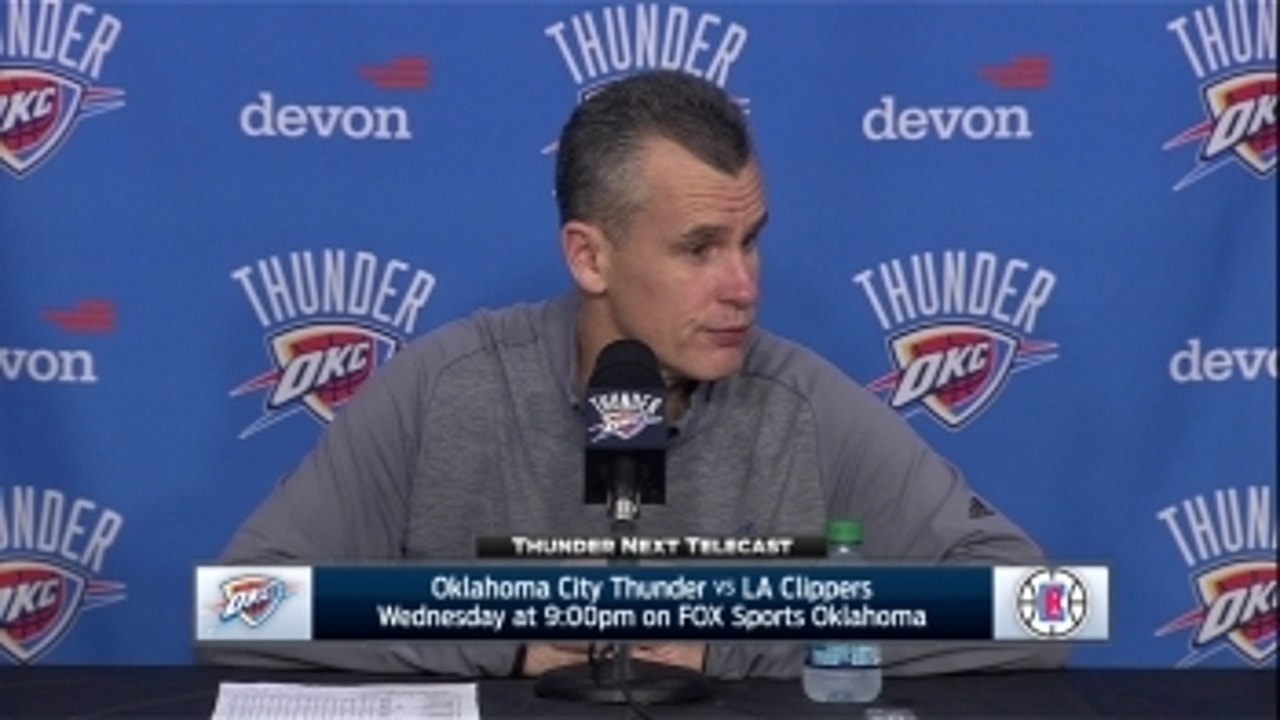 Billy Donovan on 'A lot more balance' in win over Lakers