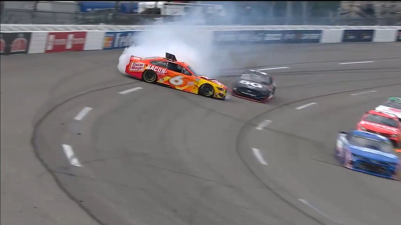 Ryan Newman spins out at Richmond after making contact with Austin Cindric