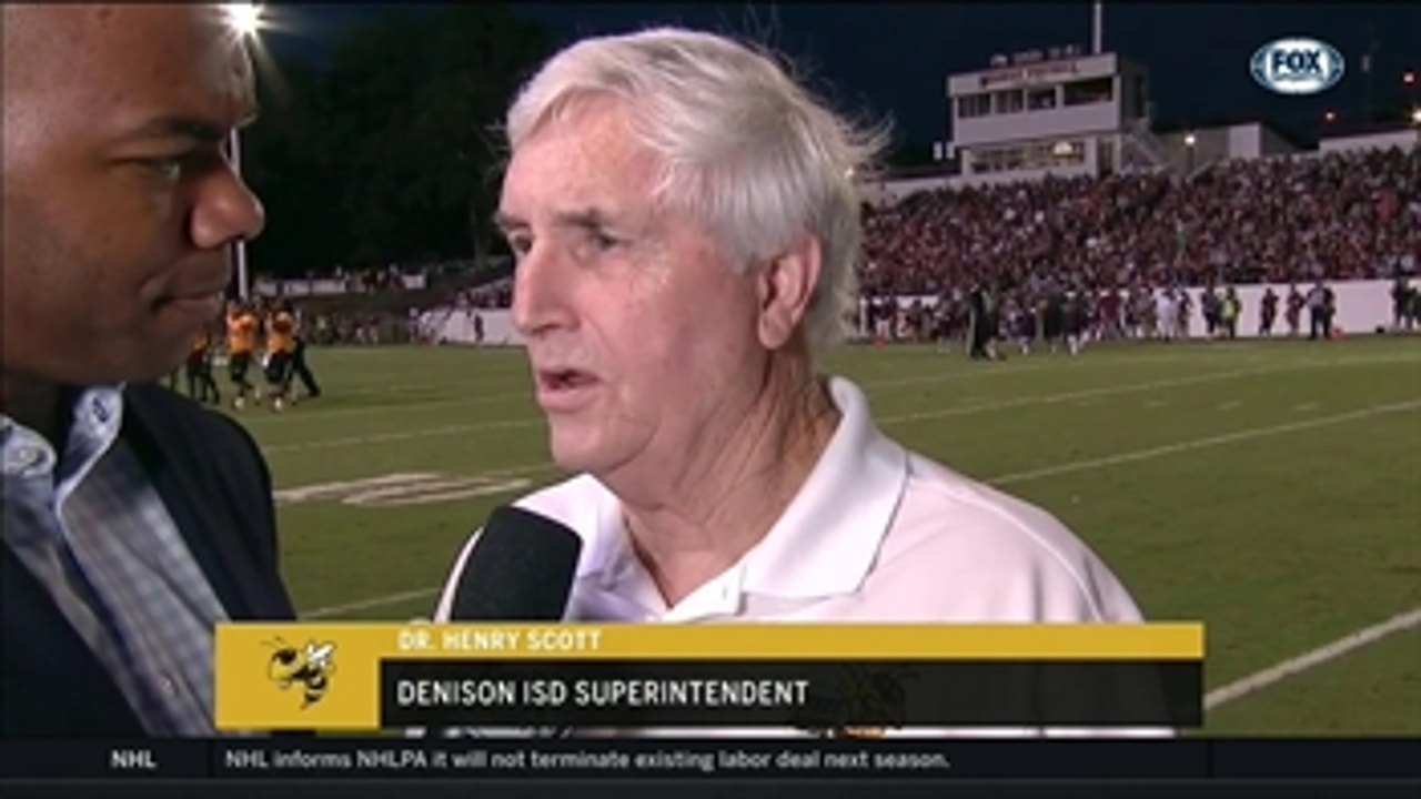 Dr. Henry Scott on the Denison Sideline ' Texas Football Days Presented By Jack In The Box