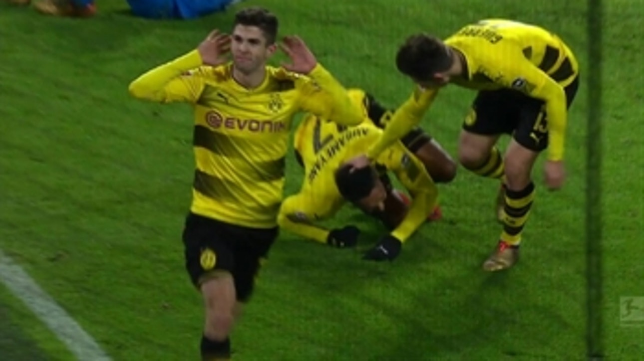 Christian Pulisic nets game-winning goal against Hoffenheim | 2017-18 Bundesliga Highlights