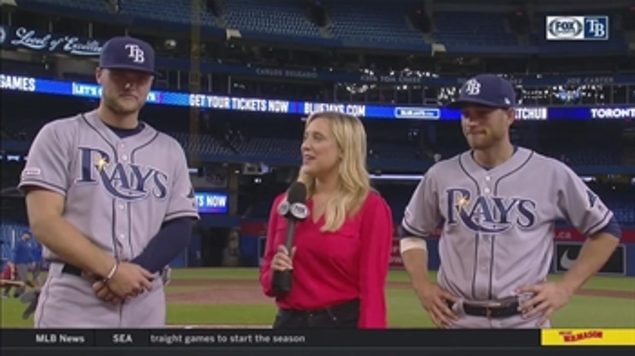 Brandon Lowe, Austin Meadows on their towering home runs