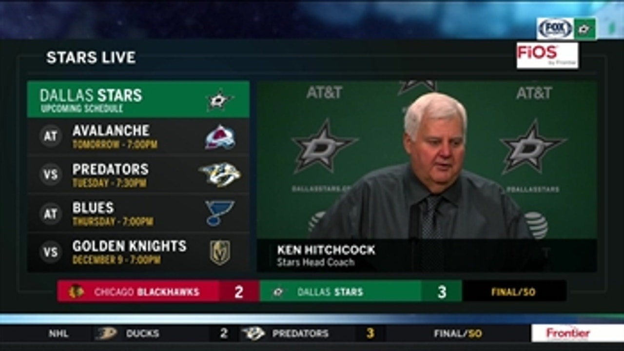 Ken Hitchcock on shootout win: 'We're really trying to help each other'