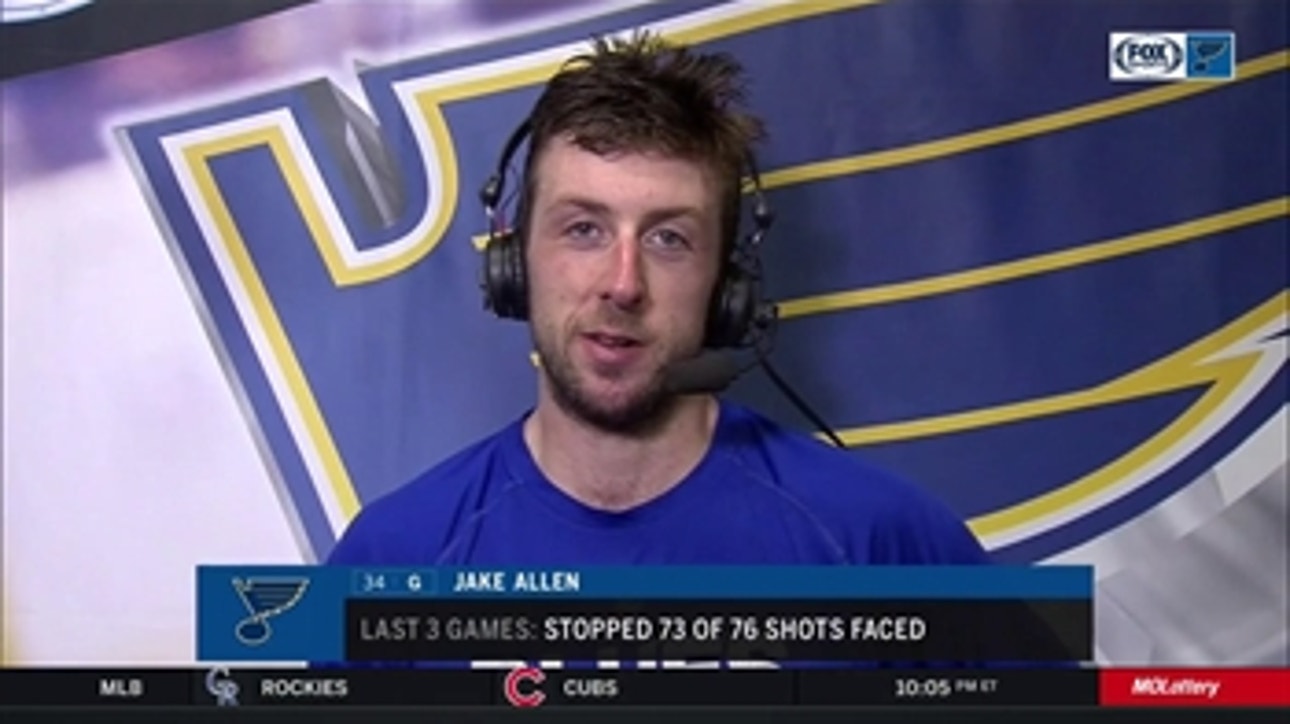 Jake Allen on Blues' victory over Blue Jackets: 'It was a gritty win'