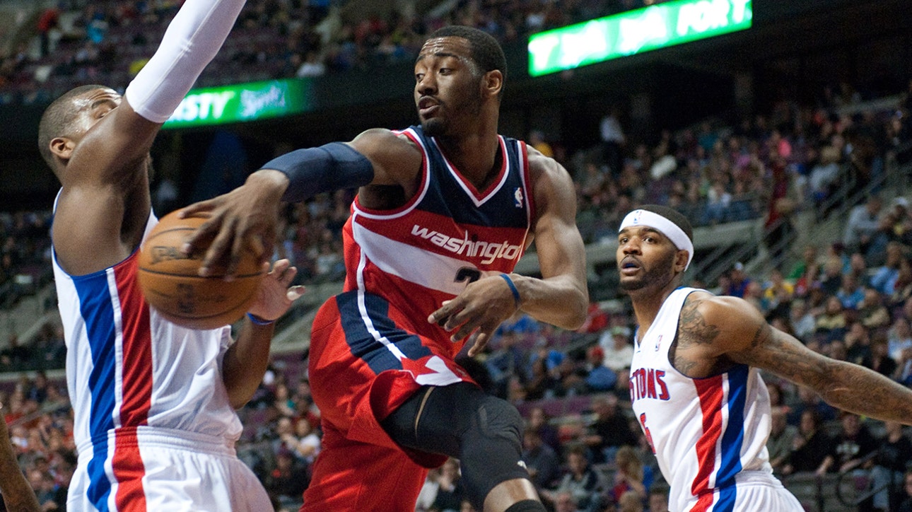 Wall powers Wizards past Pistons