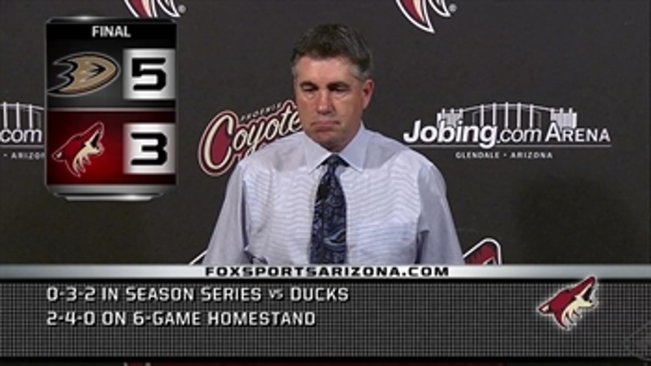 Tippett dissects Coyotes' loss to Ducks