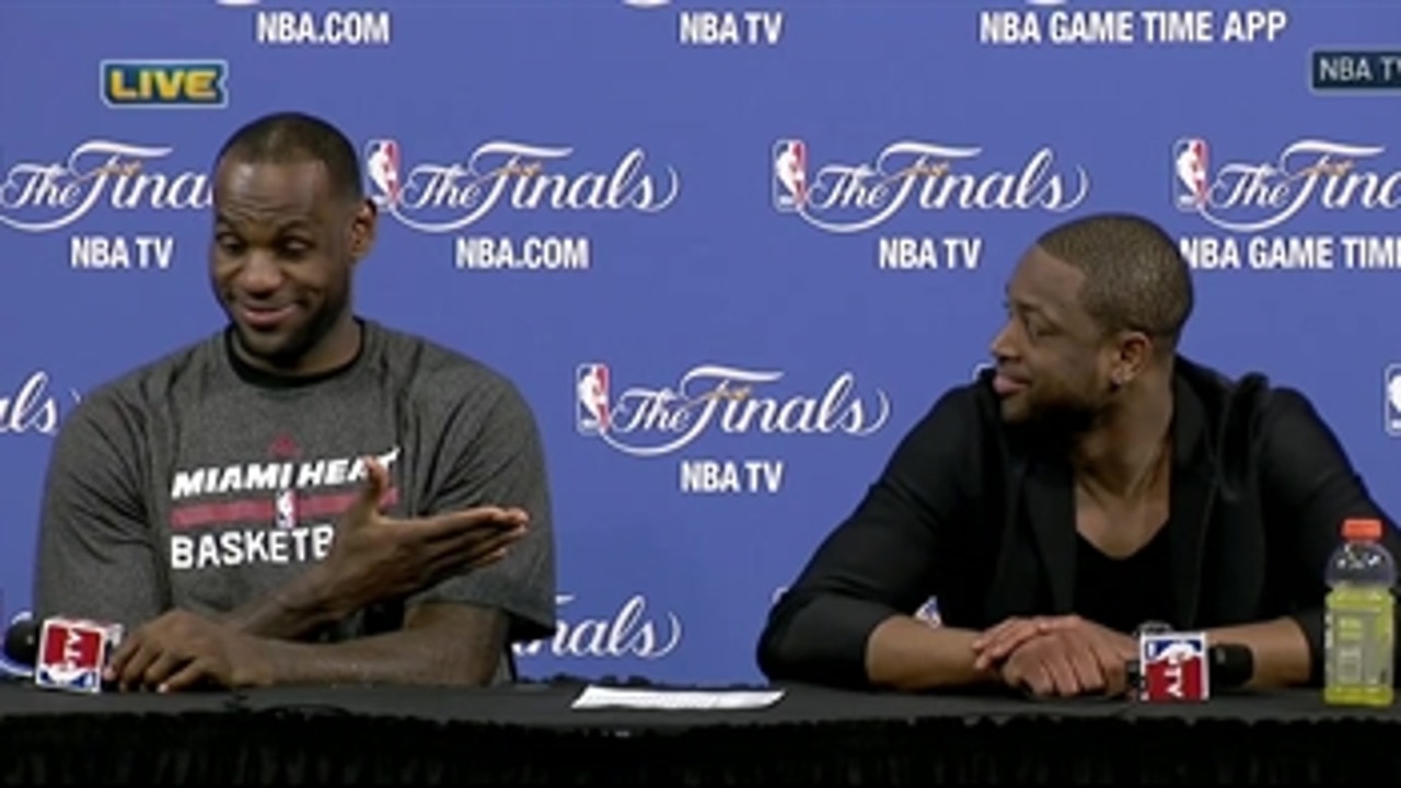 LeBron laughs at reporter's awkward question