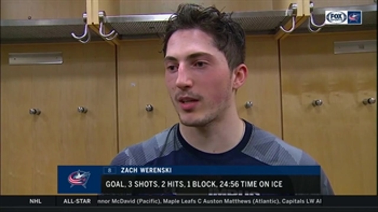 Zach Werenski on 3rd-period, game-tying goal: 'That's why you put pucks on net'