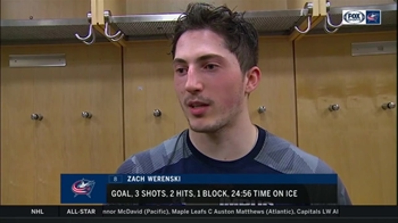 Zach Werenski on 3rd-period, game-tying goal: 'That's why you put pucks on net'