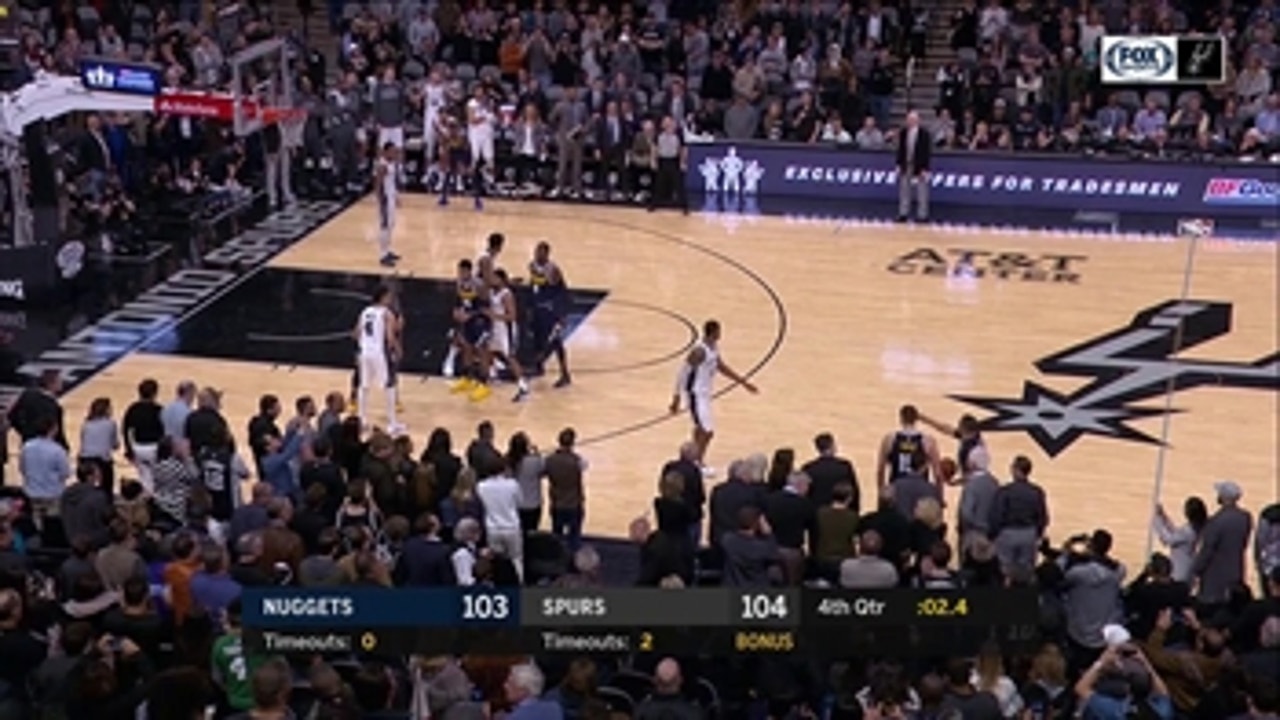 Spurs Survive in the final seconds against Nuggets