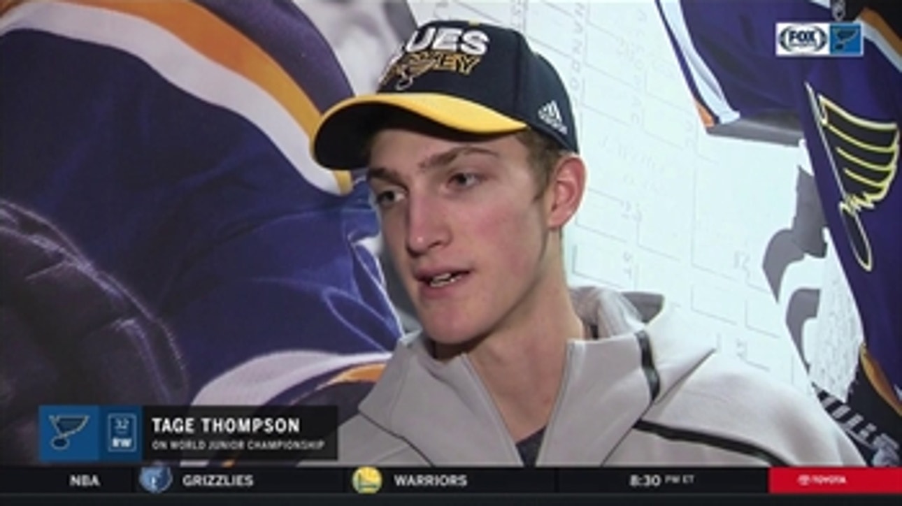 Tage Thompson on his World Junior Championship experience