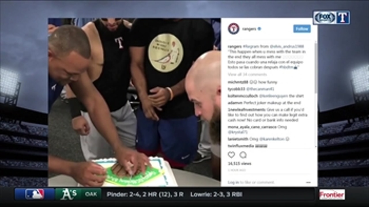 Elvis Andrus turned 29, celebrated with team ' Rangers Live