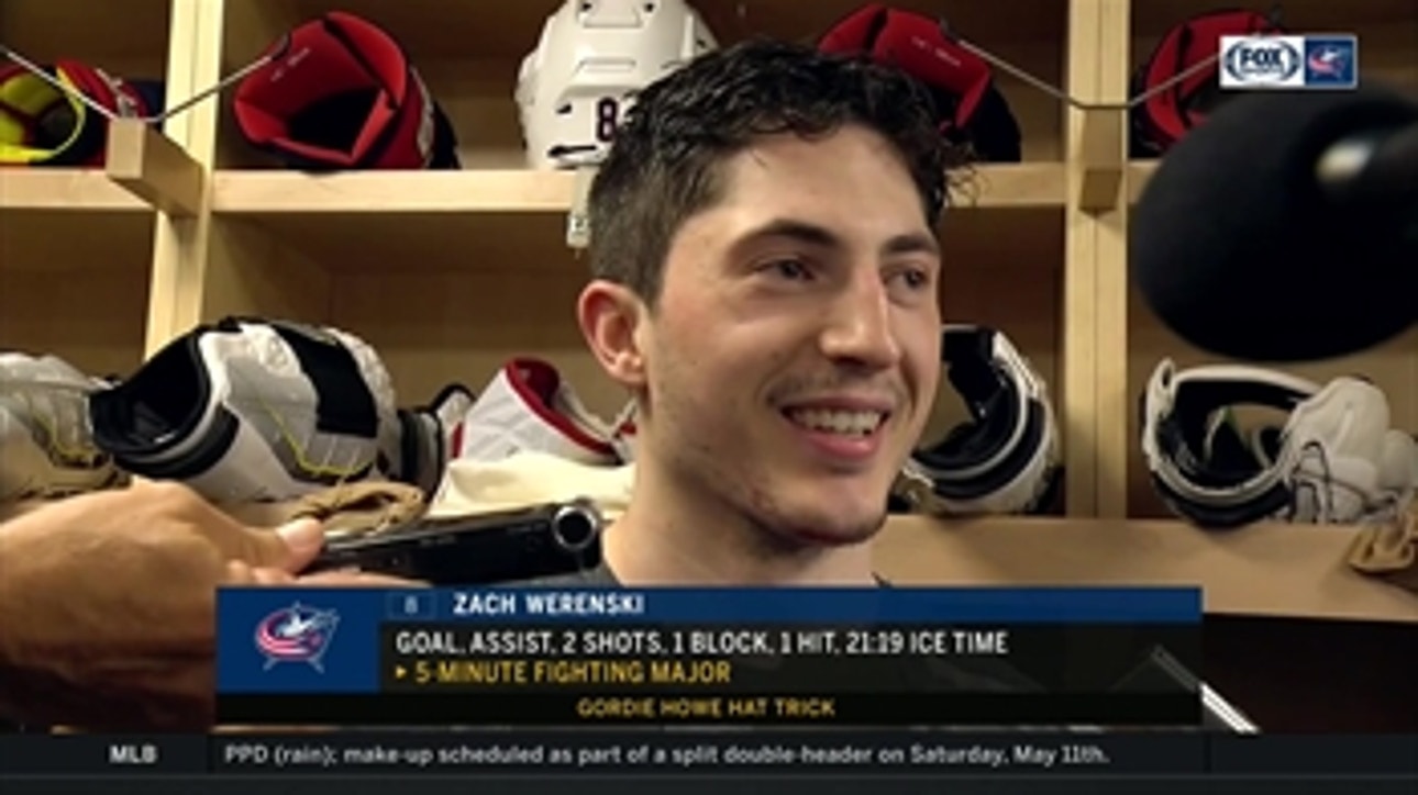 Zach Werenski doesn't expect to earn any more Gordie Howe hat tricks