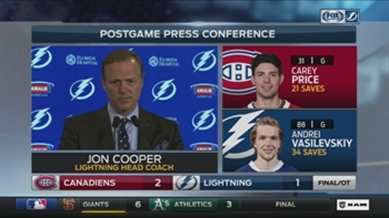 Jon Cooper: Not getting a point tonight would have been devastating