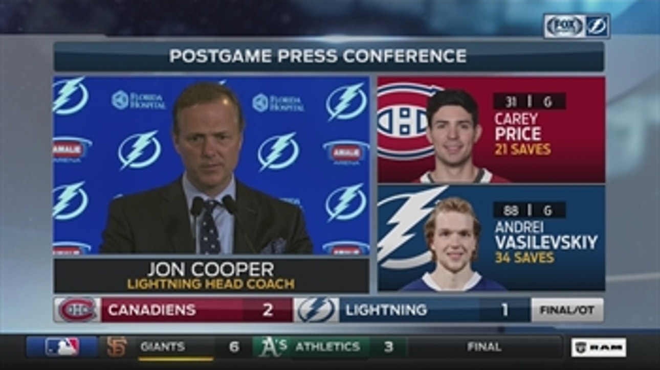 Jon Cooper: Not getting a point tonight would have been devastating