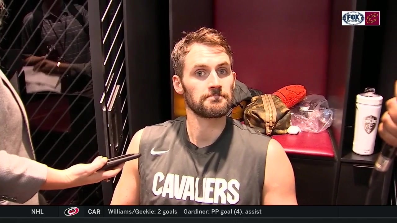 Kevin Love after the Cavs win their second straight game