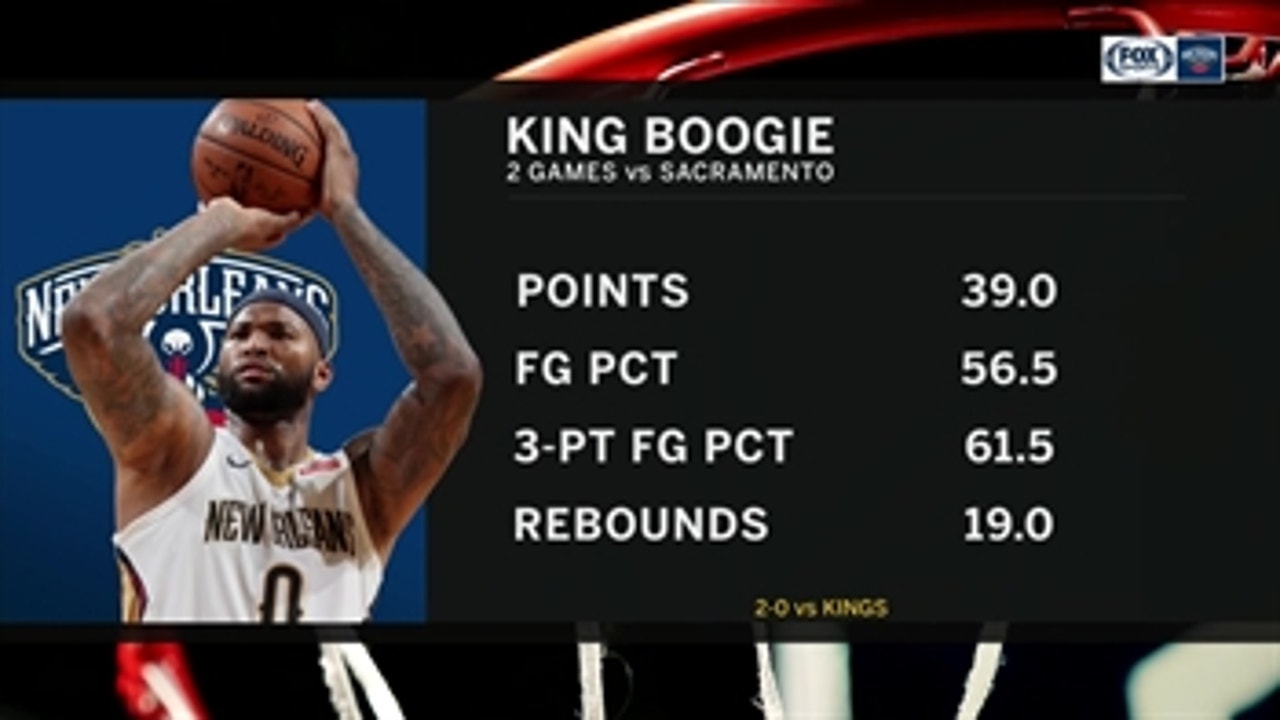Boogie Cousins Numbers vs. Former team ' Pelicans Live