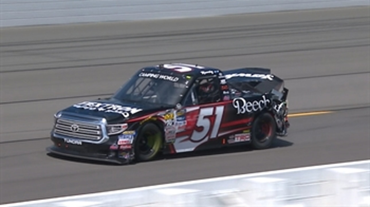 Kyle Busch crashes out at Pocono | 2017 TRUCK SERIES | FOX NASCAR