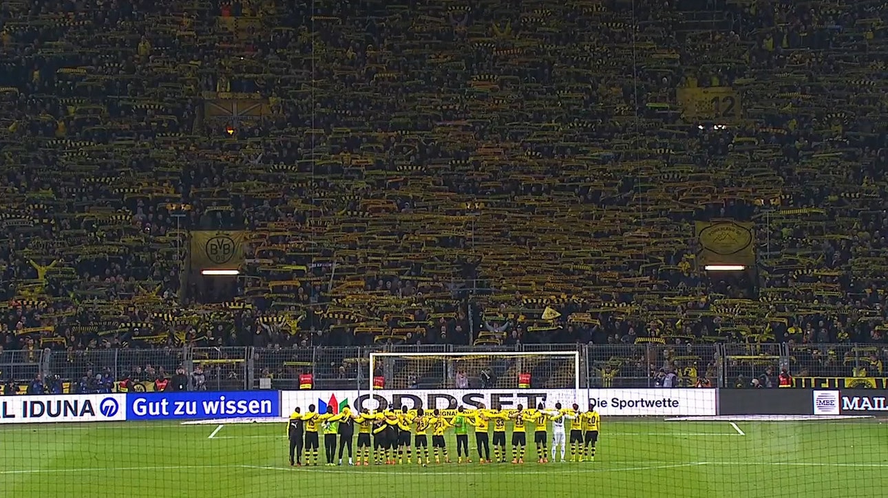 Borussia Dortmund players, supporters pay heartwarming tribute to fan who died in the stands during game